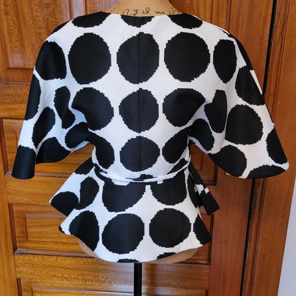 Gracia polka dot peplum jacket - Picture 2 of 9